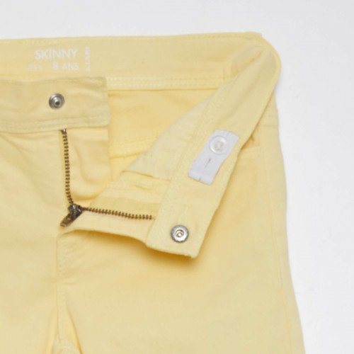 Pantacourt skinny à taille haute - Jaune