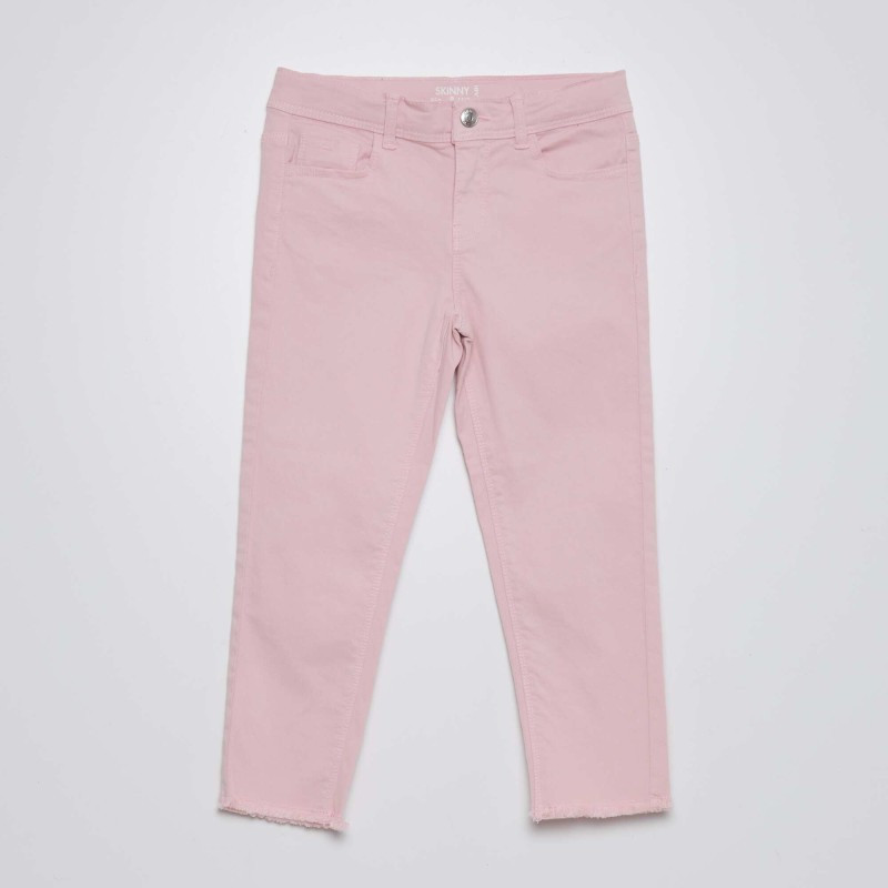 Pantacourt skinny à taille haute - Rose