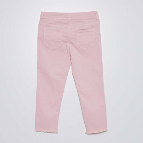 Pantacourt skinny à taille haute - Rose