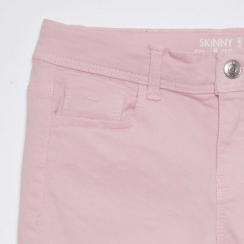 Pantacourt skinny à taille haute - Rose