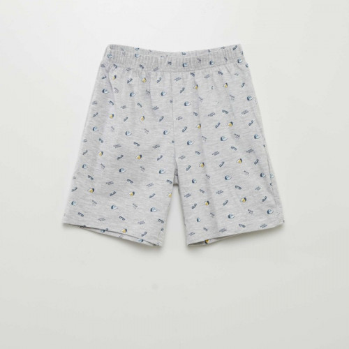 Pyjama court  t-shirt + short - 2 pièces - Bleu