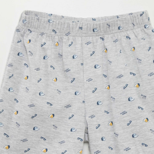 Pyjama court  t-shirt + short - 2 pièces - Bleu