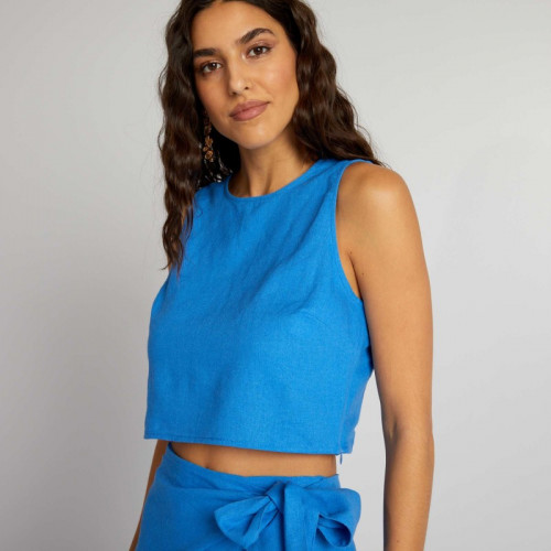 Blouse sans manches - Bleu