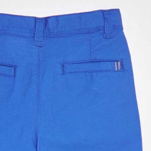 Pantalon slim tissu oxford - Bleu