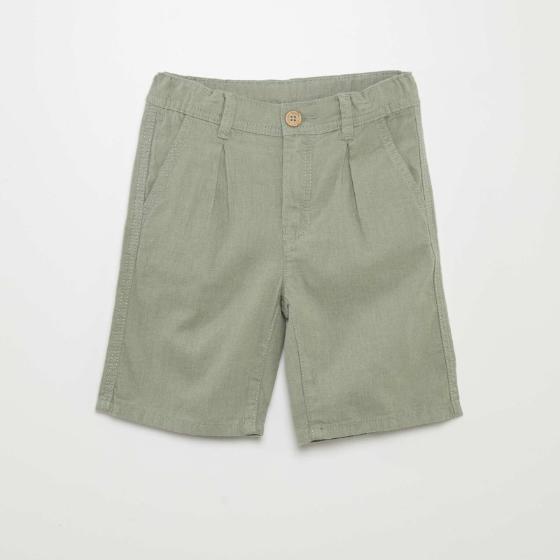 Bermuda chino en twill - Vert