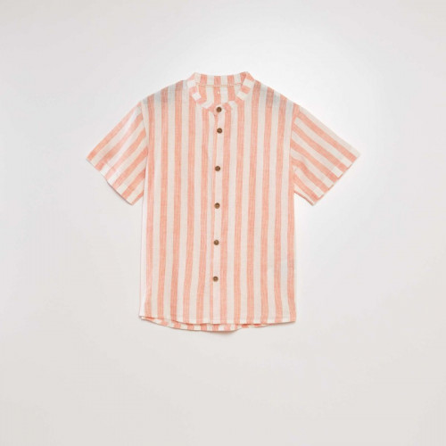 Chemise col mao - Orange