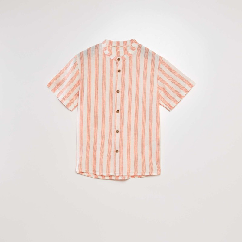 Chemise col mao - Orange