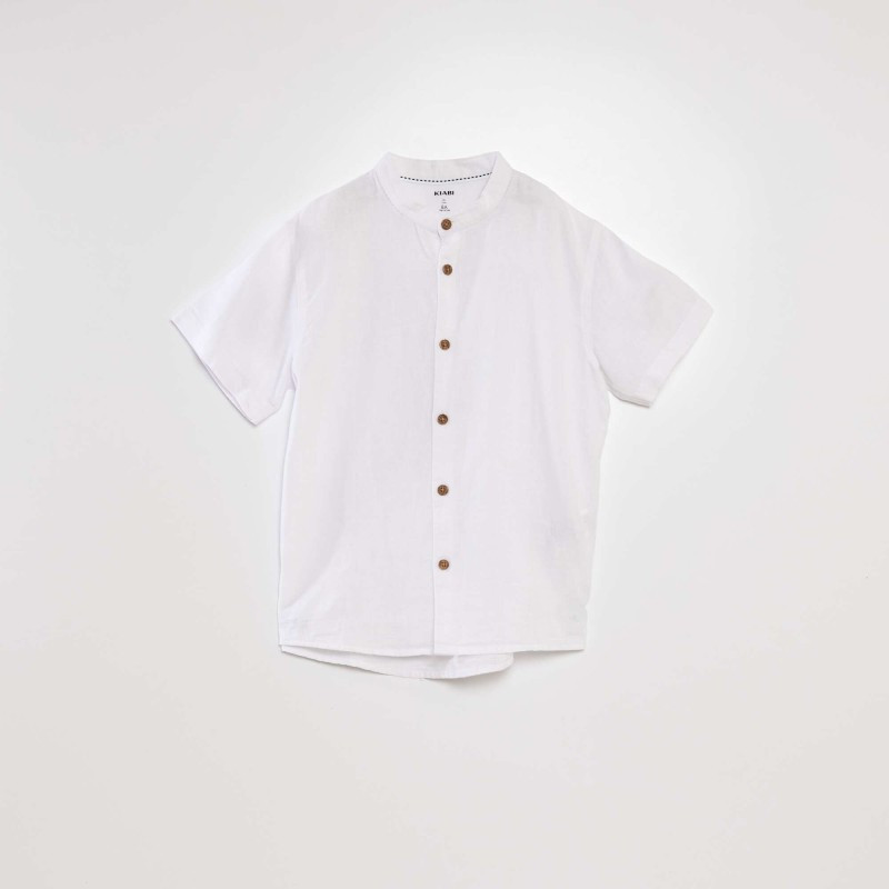 Chemise col mao - Blanc