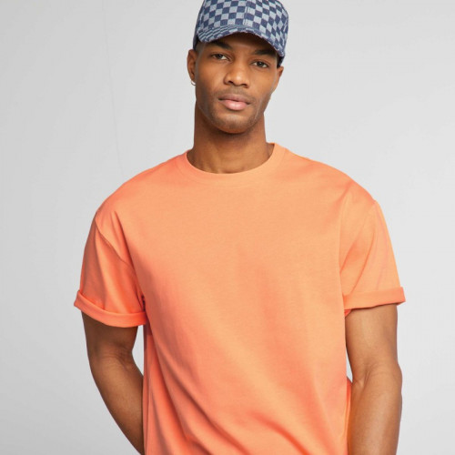 T-shirt en coton uni - Orange