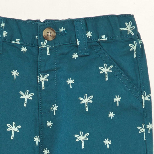 Short chino en twill - Bleu vert