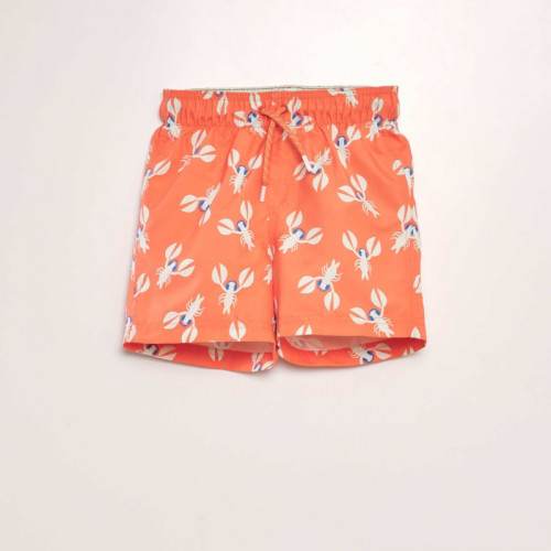 Short de bain imprimé - Orange