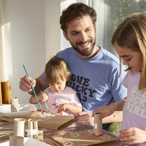 T-shirt en coton impirmé - Violet