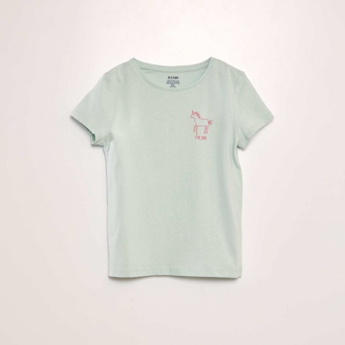 T-shirt en coton impirmé - Vert