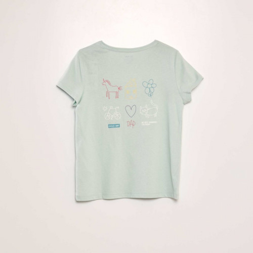 T-shirt en coton impirmé - Vert