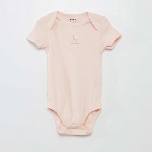 Lot de 3 bodies - Rose/vert/blanc