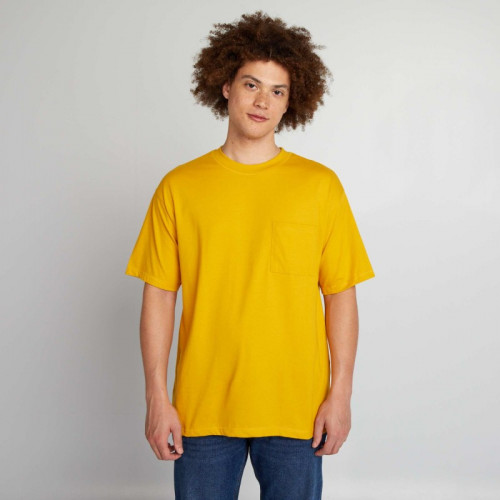 Tee-shirt uni coupe large - Jaune