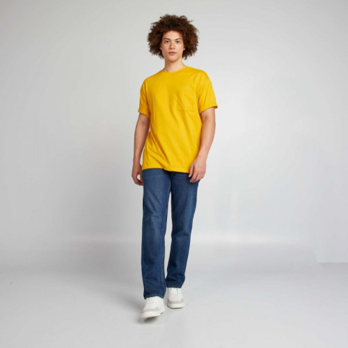 Tee-shirt uni coupe large - Jaune