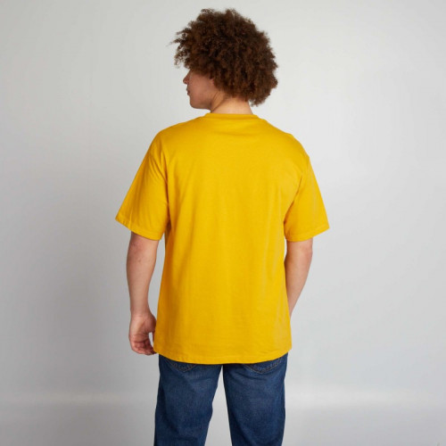 Tee-shirt uni coupe large - Jaune