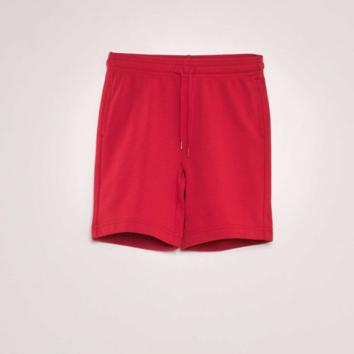 Bermuda en french terry - Rouge