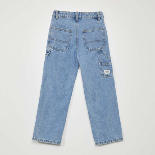 Pantalon denim découpes genoux - Double stone