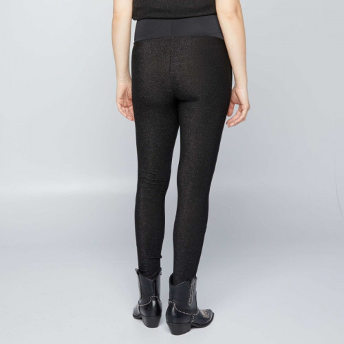 Legging grossesse en maille bisou - Noir