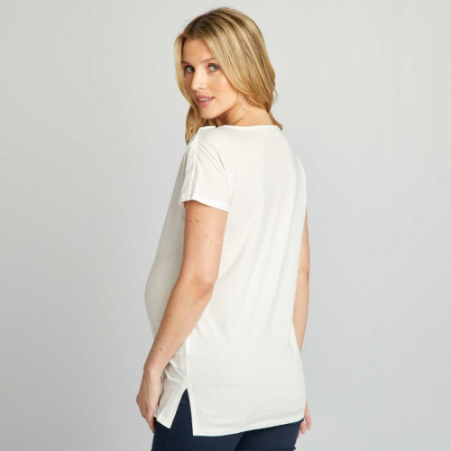 T-shirt grossesse et allaitement - Blanc