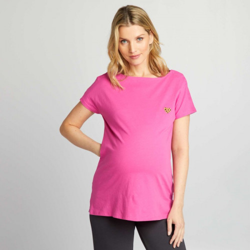 T-shirt grossesse et allaitement - Rose