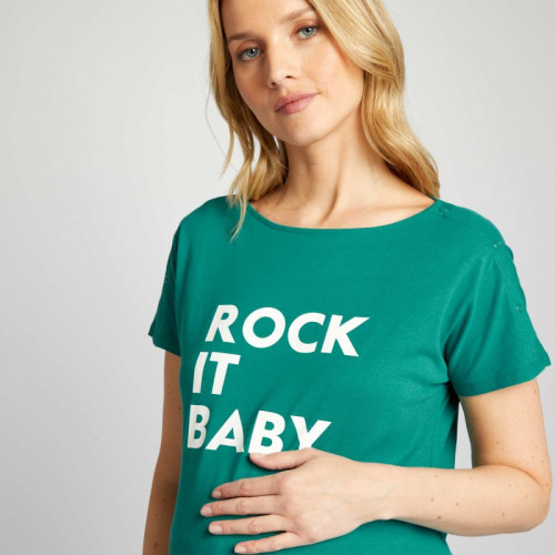 T-shirt grossesse et allaitement - Vert