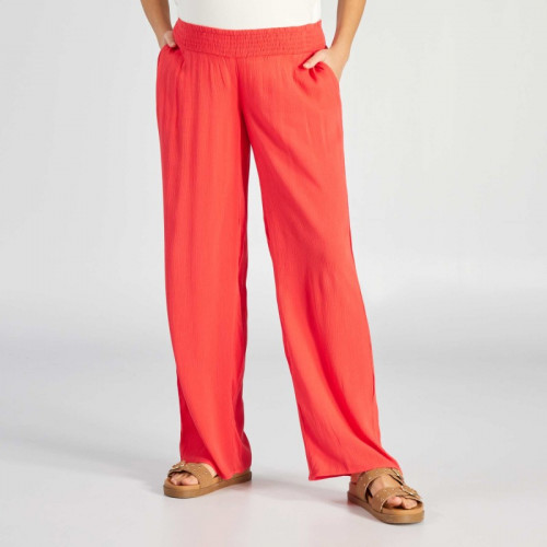 Pantalon grossesse large et fluide - Rouge