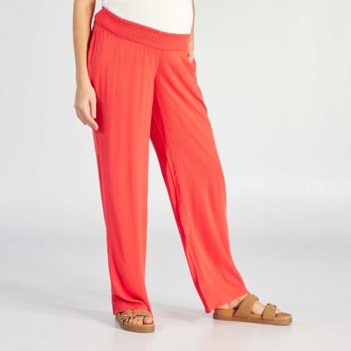 Pantalon grossesse large et fluide - Rouge