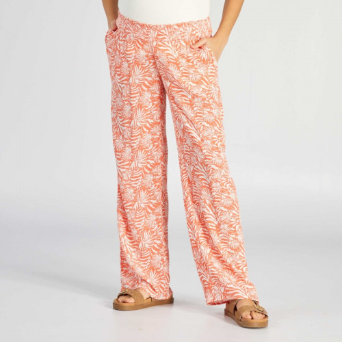 Pantalon grossesse large et fluide - Orange