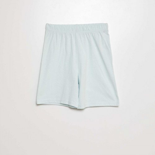 Pyjama court short + t-shirt - 2 pièces - Bleu