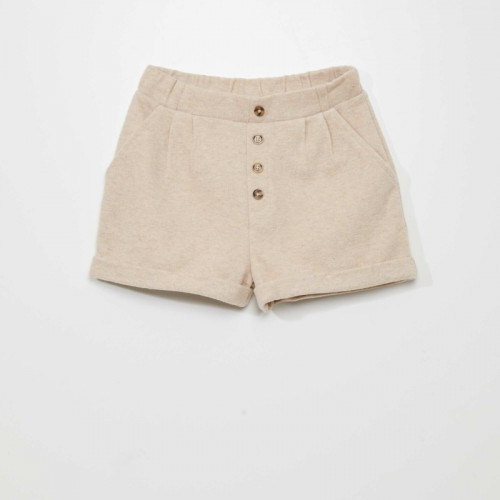 Short effet lainage - Beige