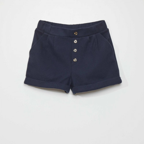 Short effet lainage - Bleu marine