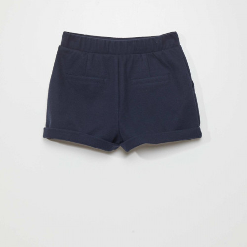 Short effet lainage - Bleu marine