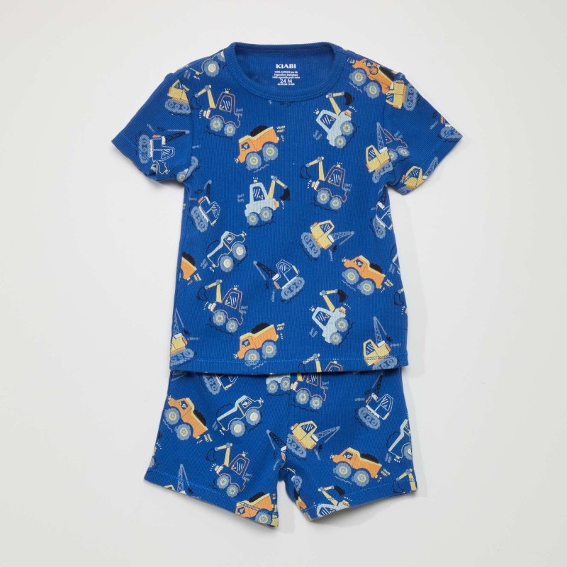 Ensemble pyjama t-shirt + short  - 2 pièces - Bleu