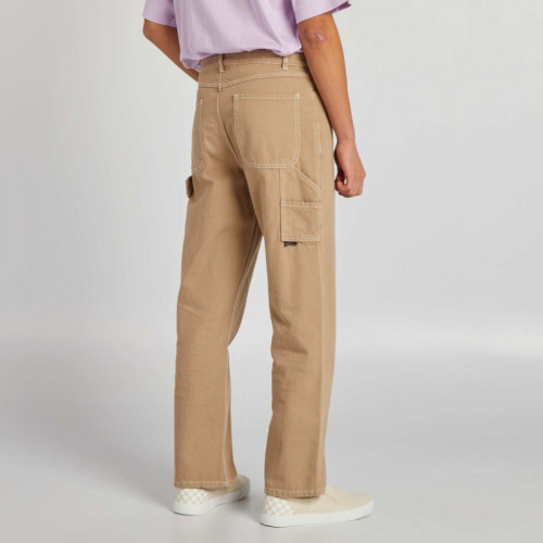 Pantalon à surpiqures contrastées - Beige