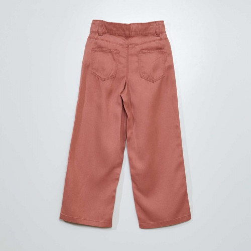 Pantalon large - Rose