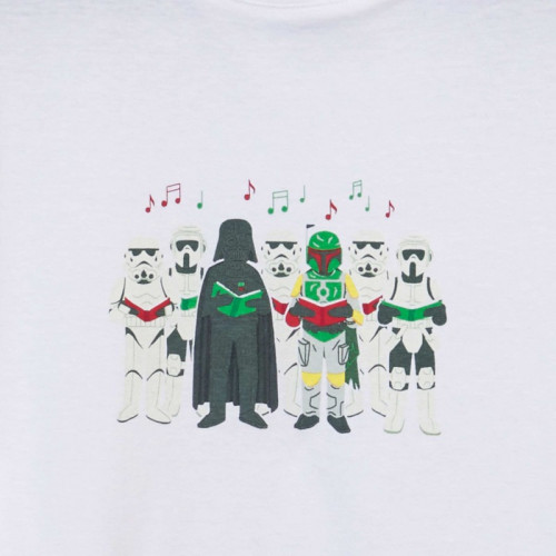 T-shirt 'Star Wars' 'Noël' - Blanc