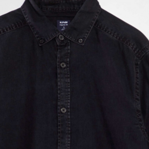 Chemise en denim toucher doux - Noir