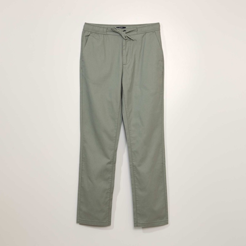 Pantalon chino en coton - Vert