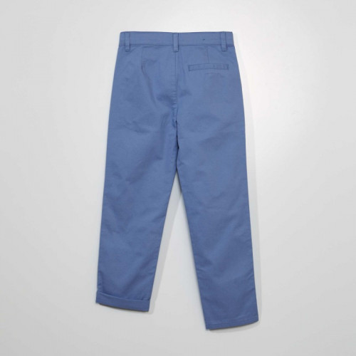 Pantalon chino uni - Bleu