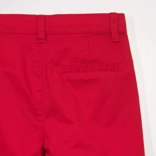 Pantalon chino uni - Rouge