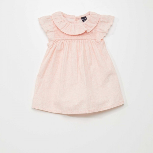 Robe col claudine - Rose