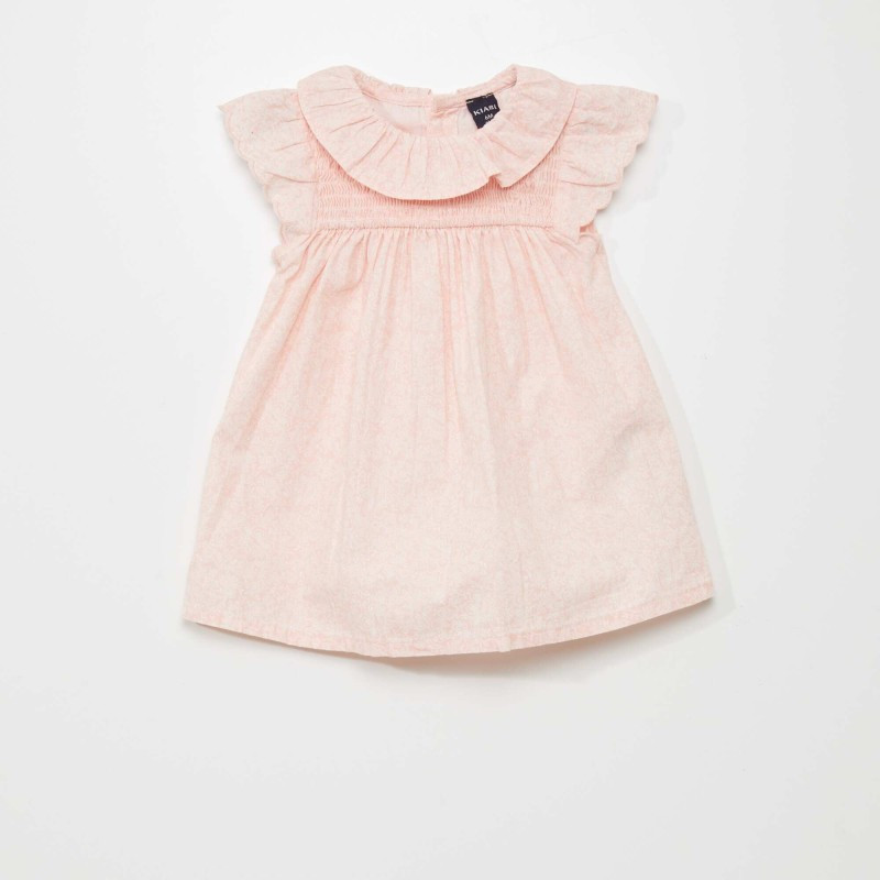 Robe col claudine - Rose