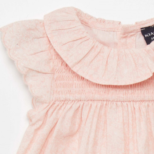 Robe col claudine - Rose