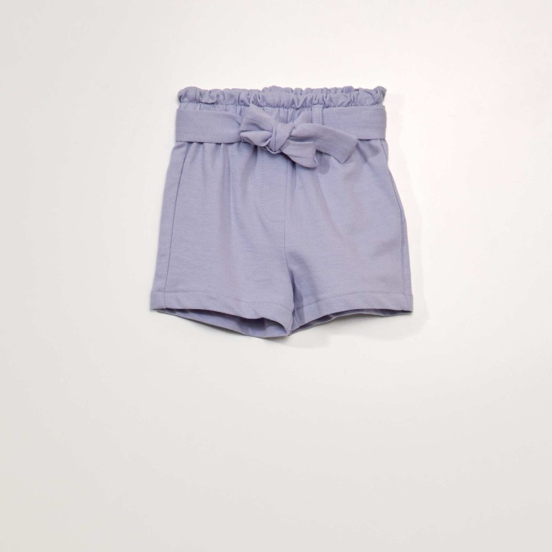 Short fleuri en french terry - Violet