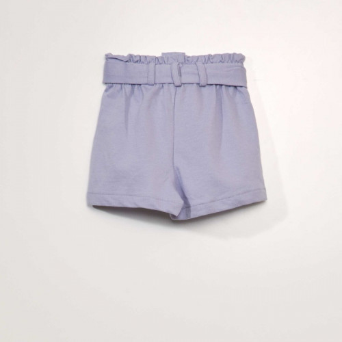 Short fleuri en french terry - Violet