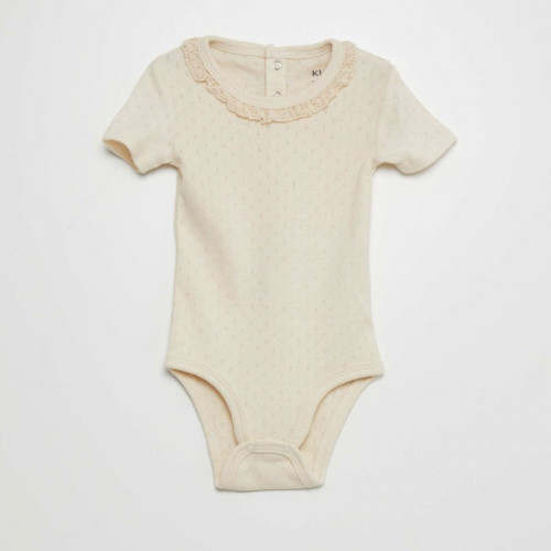 Body en maille pointelle - Beige