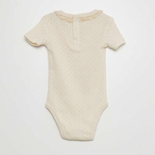 Body en maille pointelle - Beige